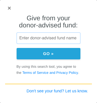 DAFWidget search modal